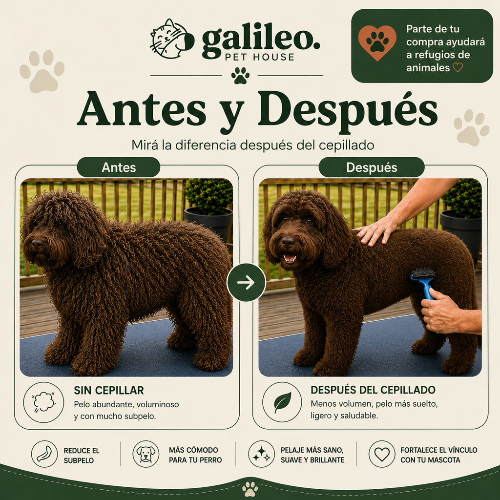 Elimina el subpelo y desenreda los nudos
