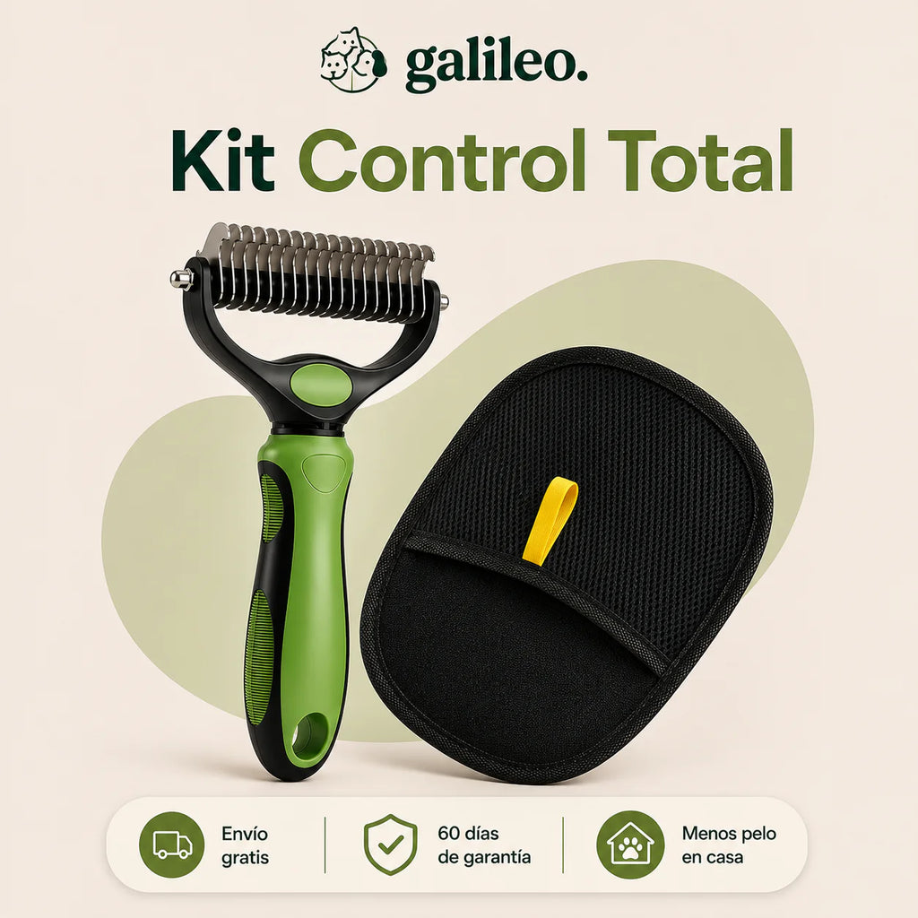 Kit Control Total - Cepillo + Manopla Quita Pelos