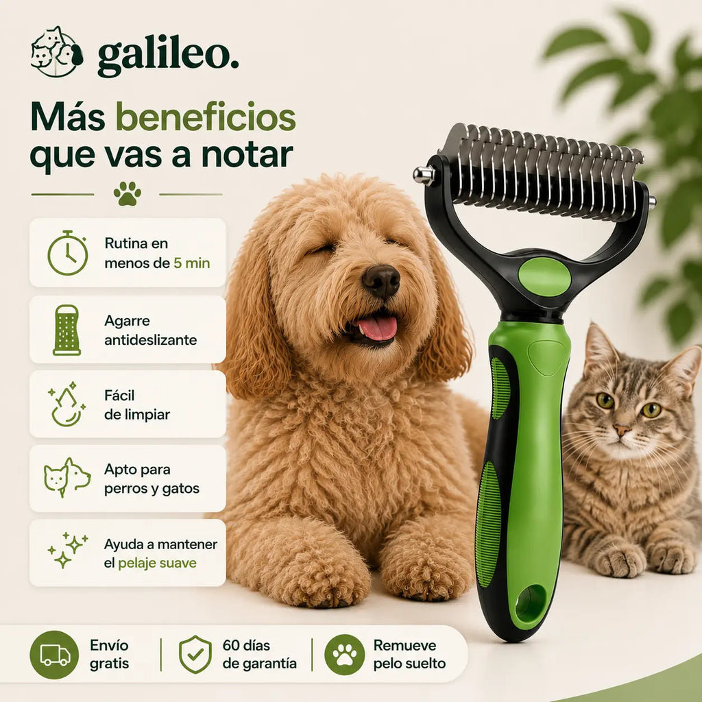 Elimina el subpelo y desenreda los nudos
